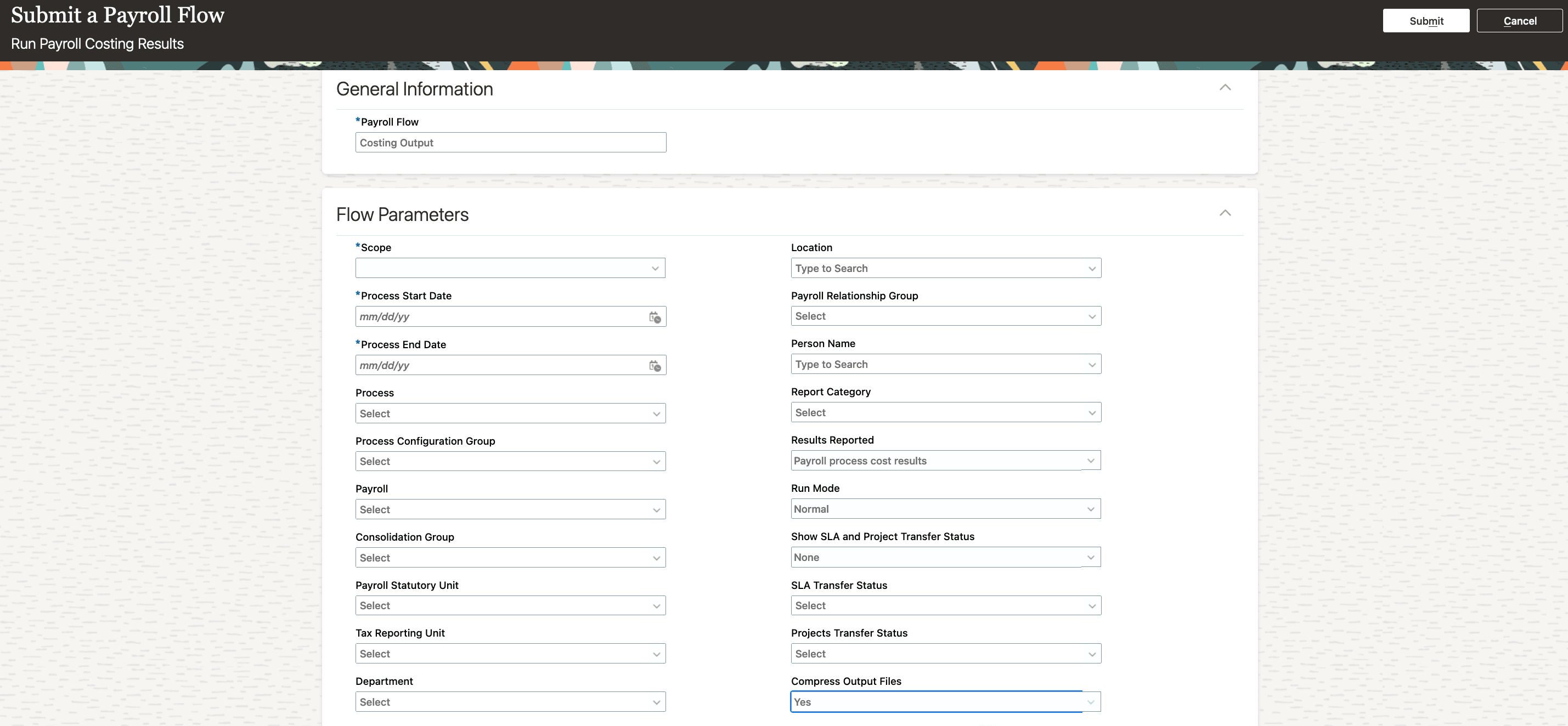 Compress Output File field