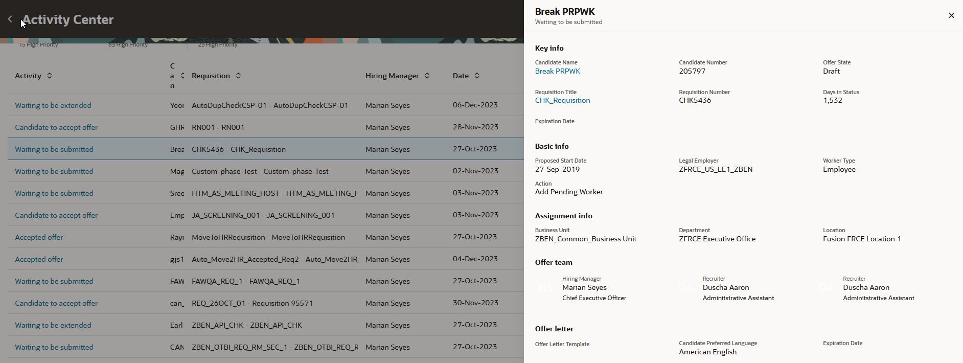 Image showing the preview of a job offer details.