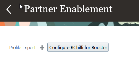 Image showing the Configure RChillu for Booster button.