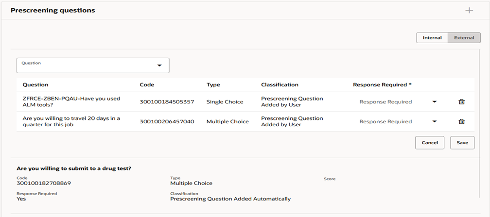 Image showing the Posting Description section in the Details tab.