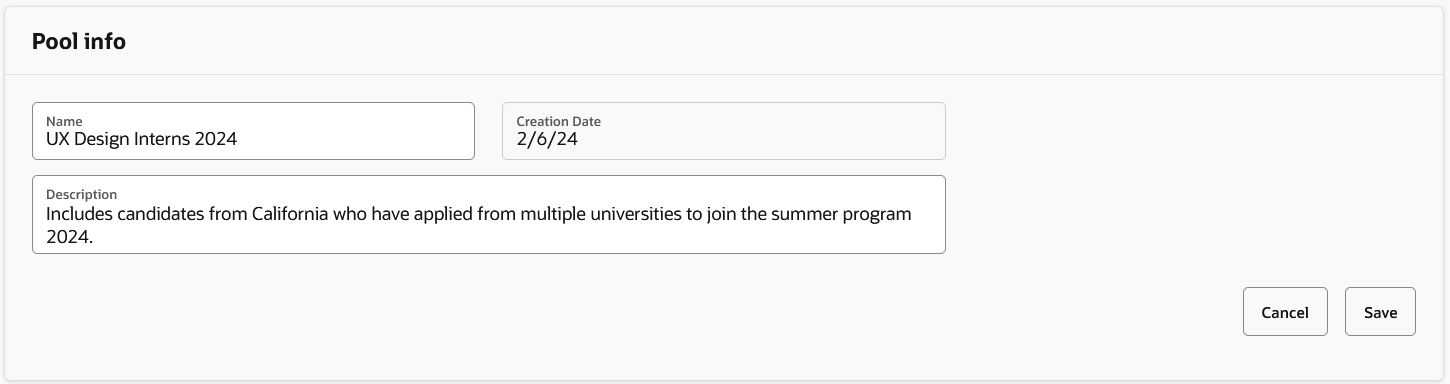 Screencapture when editing the Pool Info section