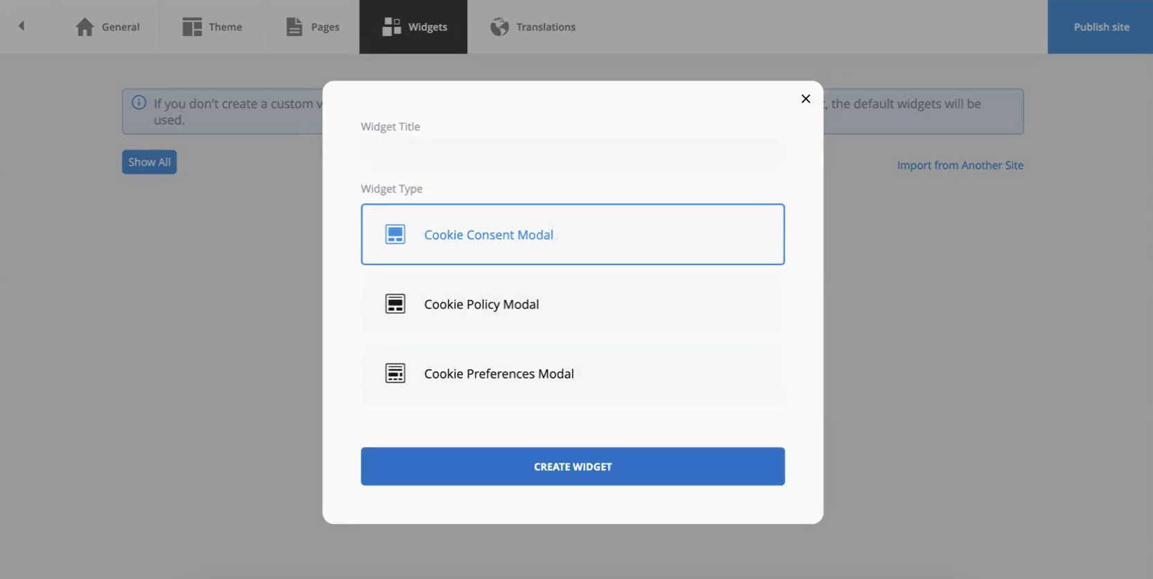 Create Custom Cookie Modals