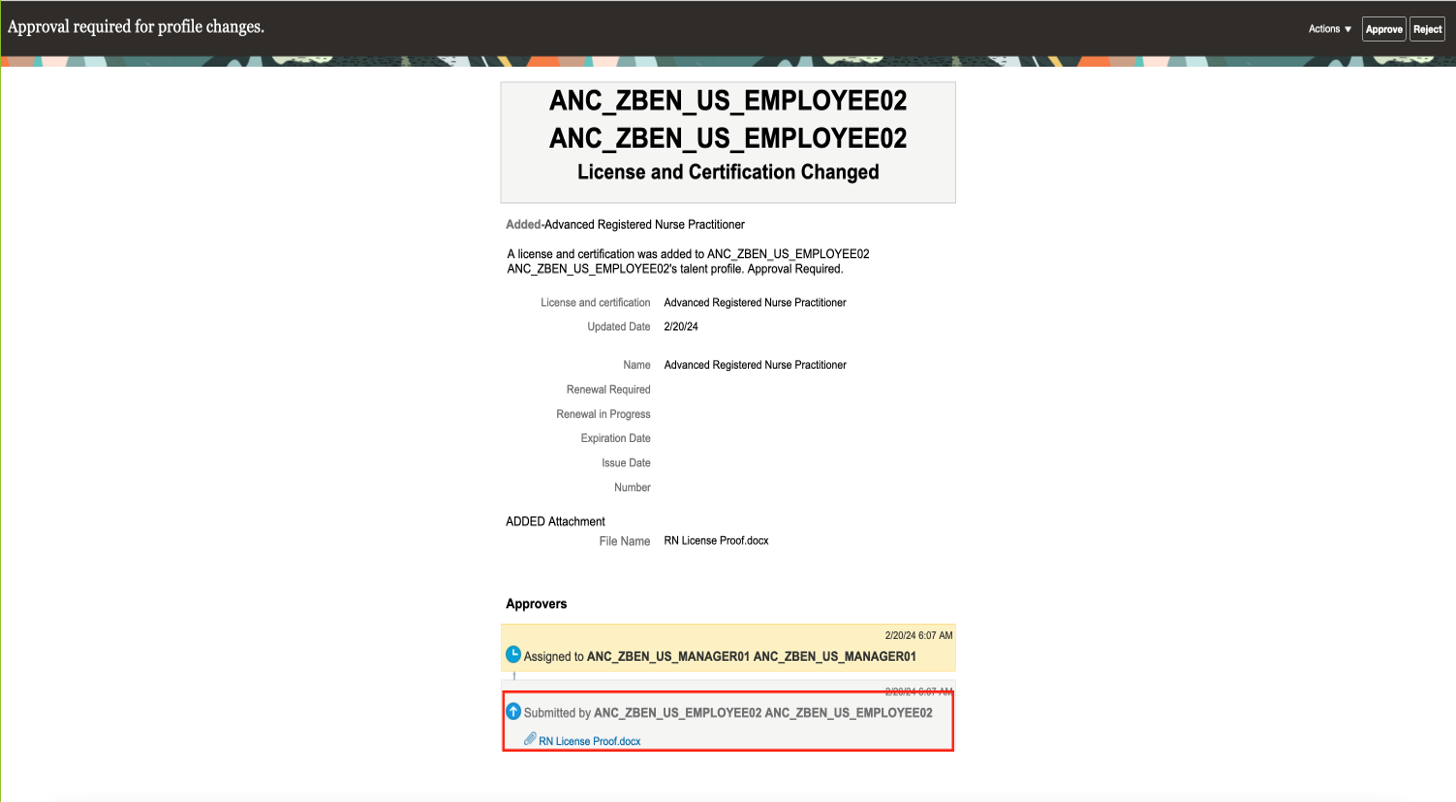 Screen capture of FYA Notification Page