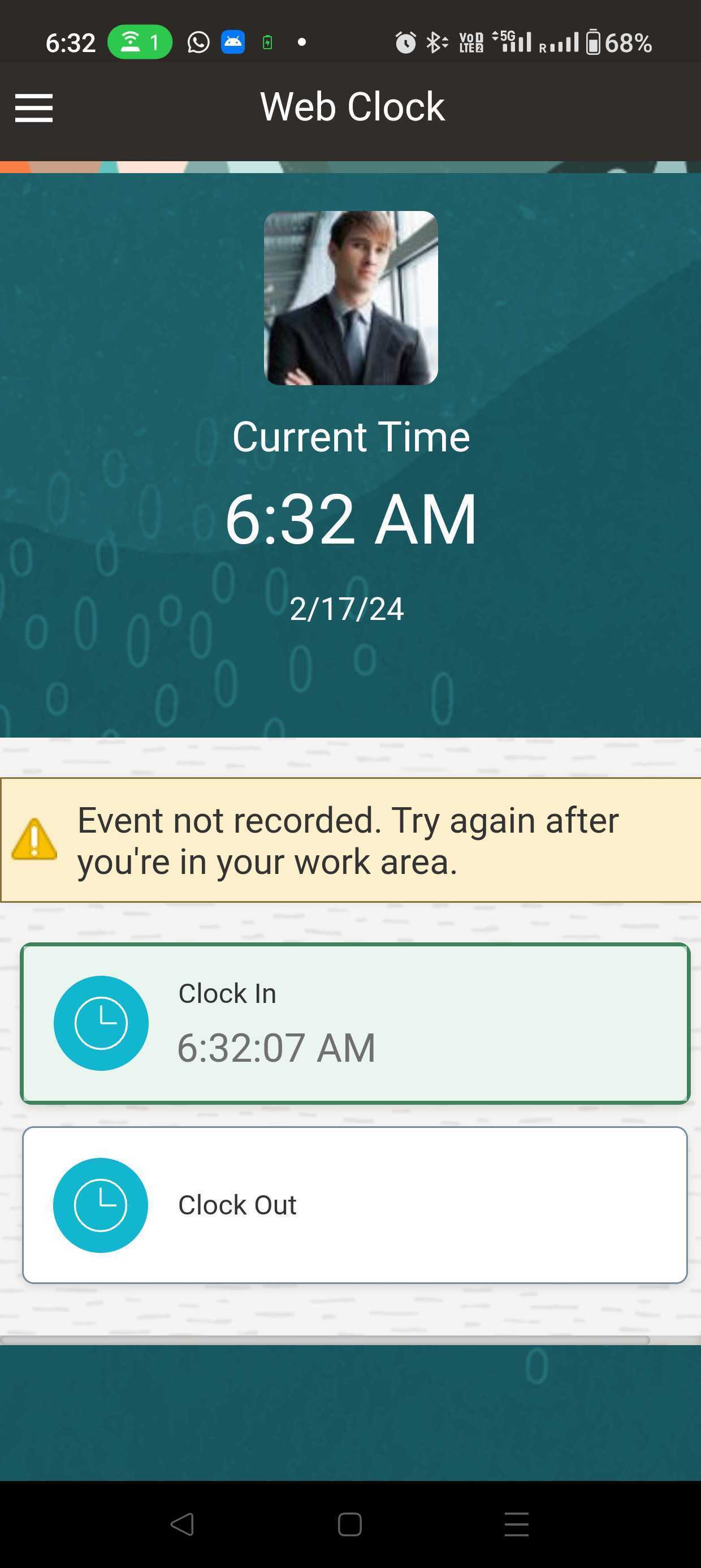 Message Workers See When They're Outside Their Work Area and Thus Can't Clock Time