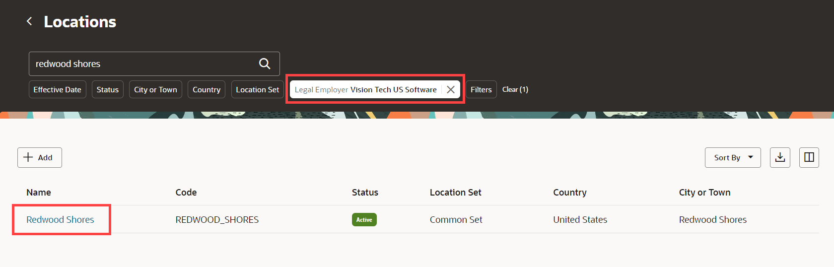 Search Results Displayed After Applying Legal Employer Filter