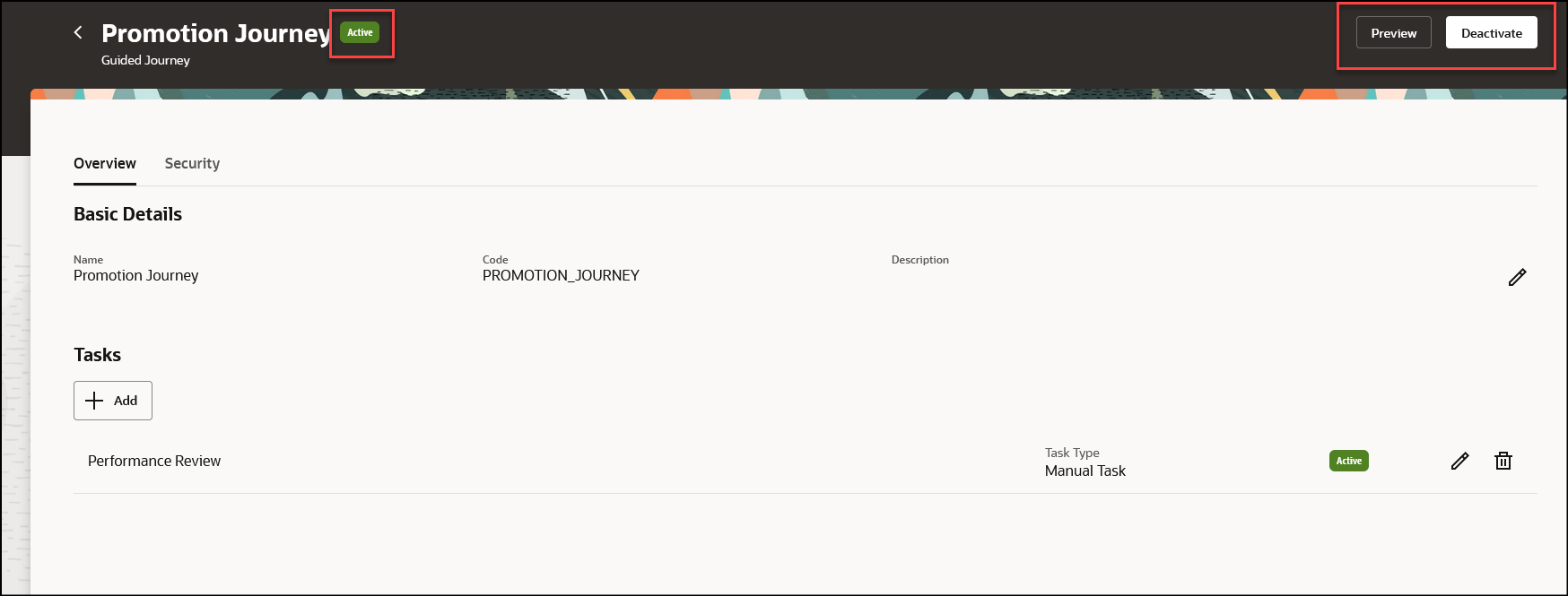 Journey Status Changed from Draft to Active