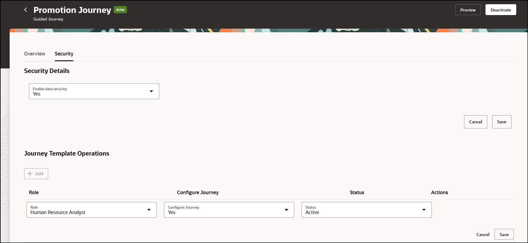 Configure Security for Guided Journey