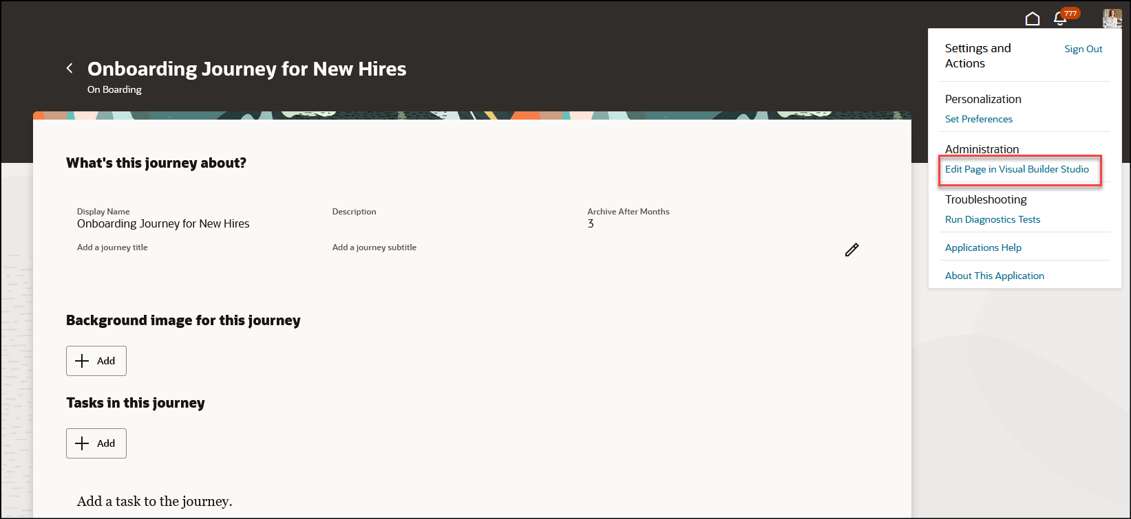 Edit Page for which You Want to Configure Business Rules Using VB Studio