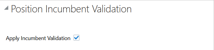 Future incumbents validation configuration option