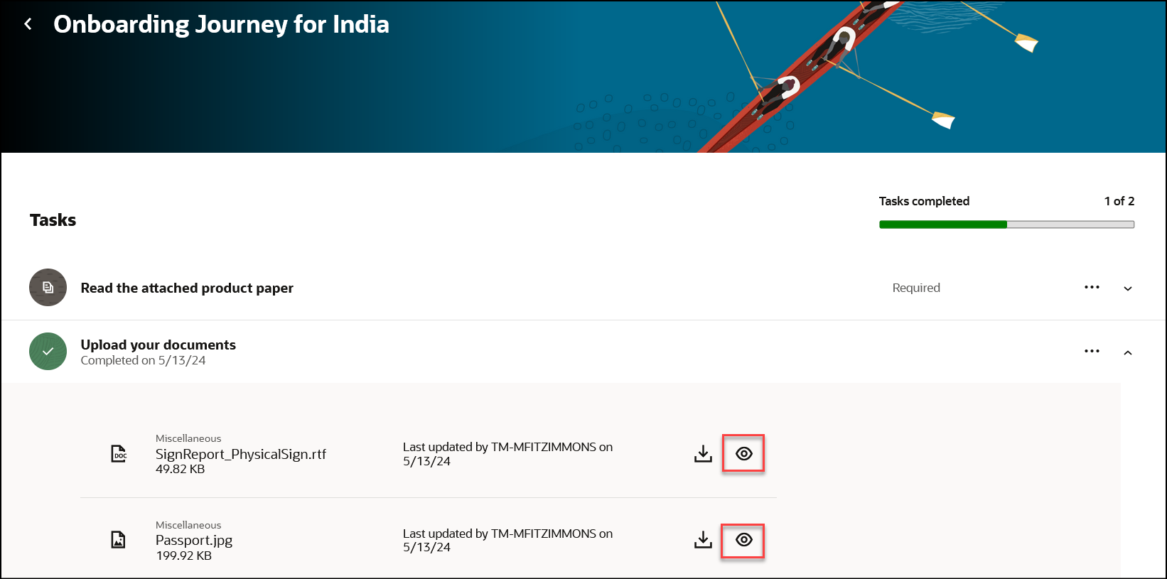Preview Attachments in Journey Task