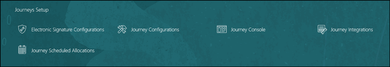 Quick Actions for Journeys Setup Pages