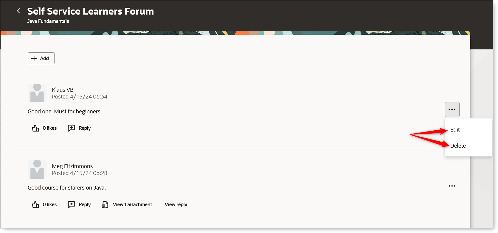 Edit and Delete Options for Self-Service Conversations
