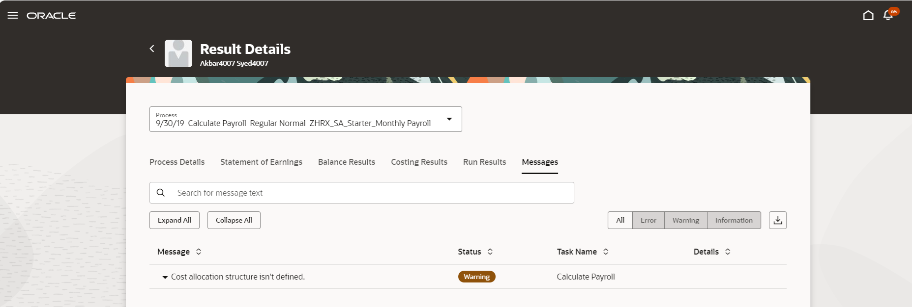 Person Messages page