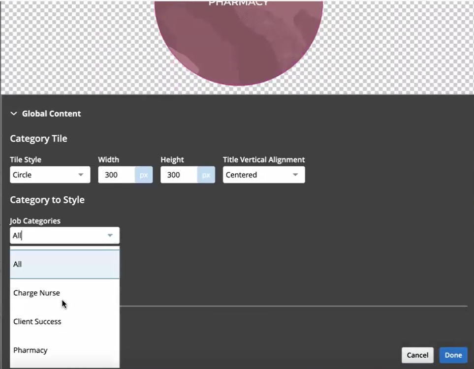 Edit an Individual Tile Category