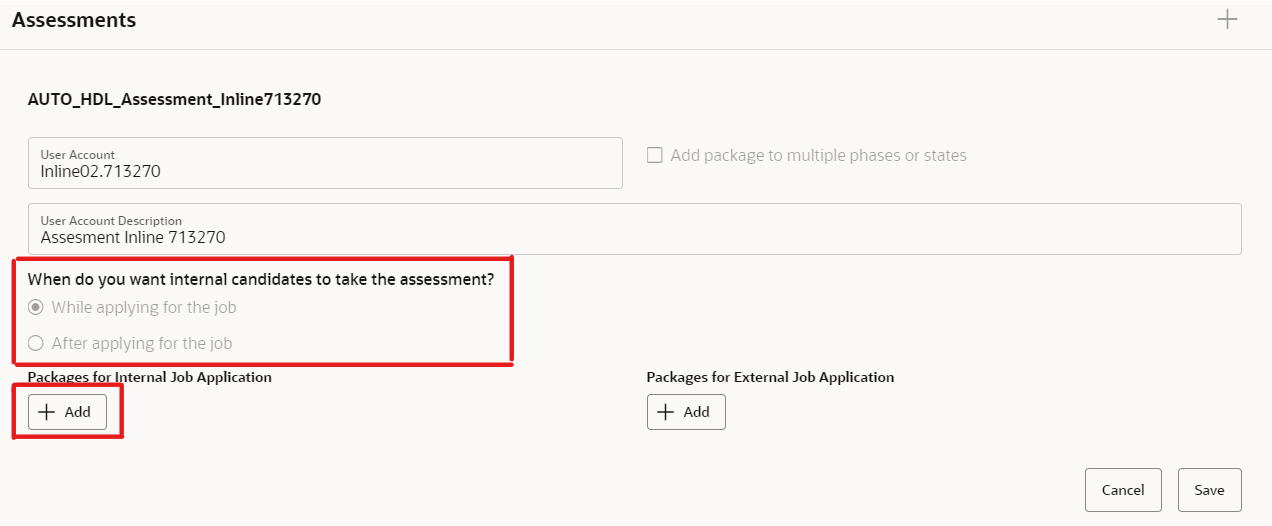 Question for Internal Candidate Assessment