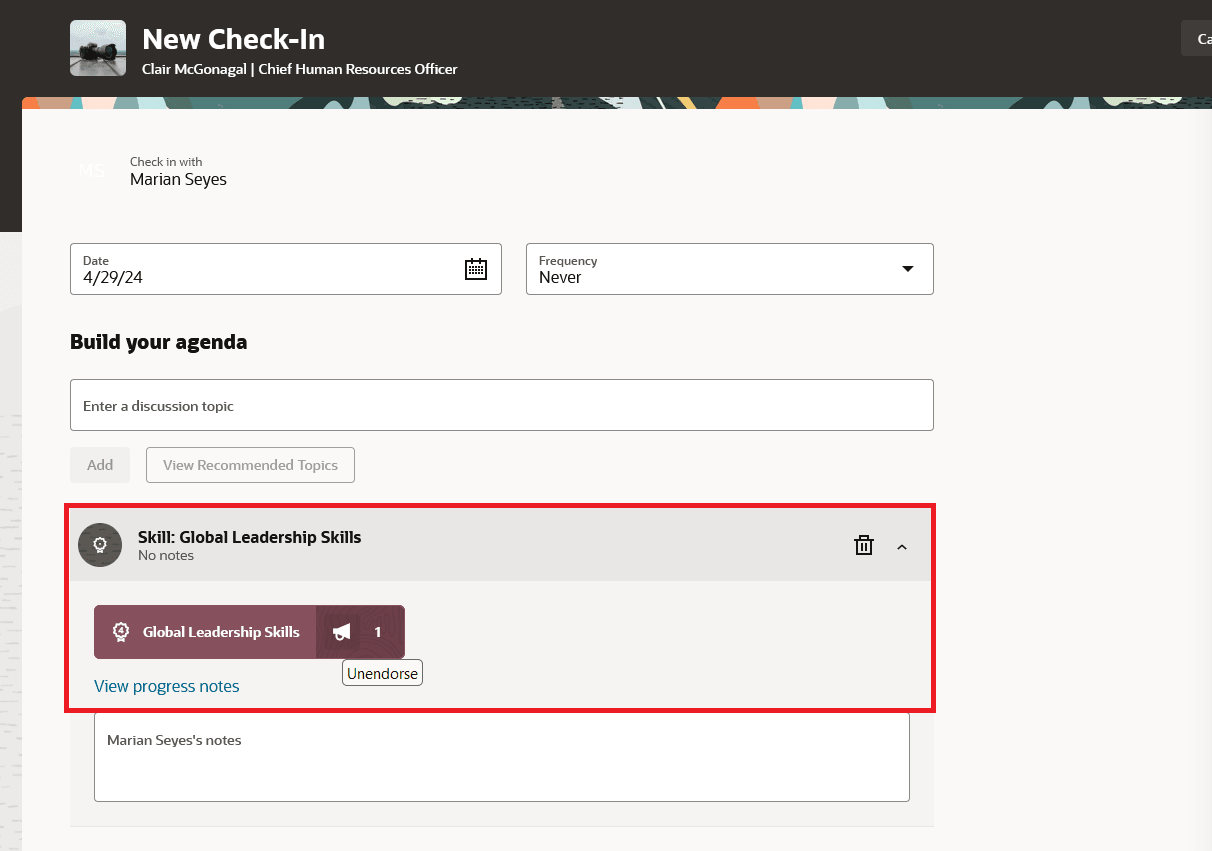 Manager Can Update Ratings and Endorsement
