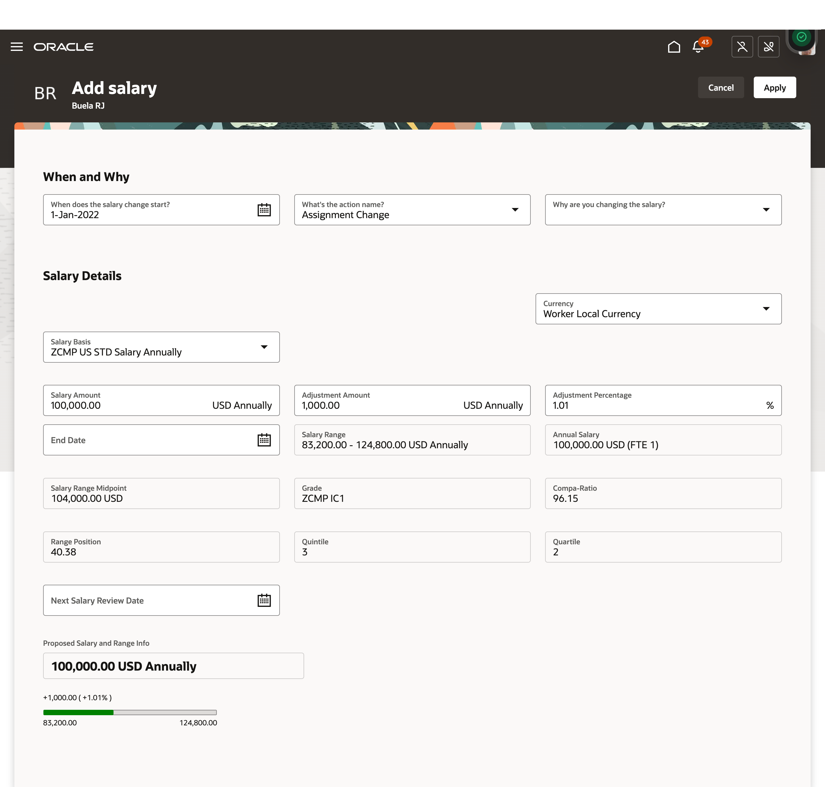 Adding Salary from the Redwood Salary History Page