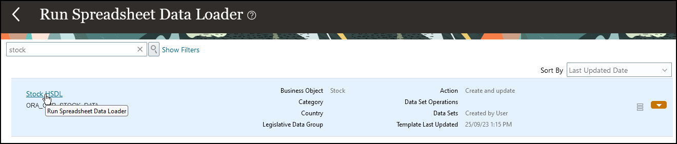 Run Spreadsheet Data Loader