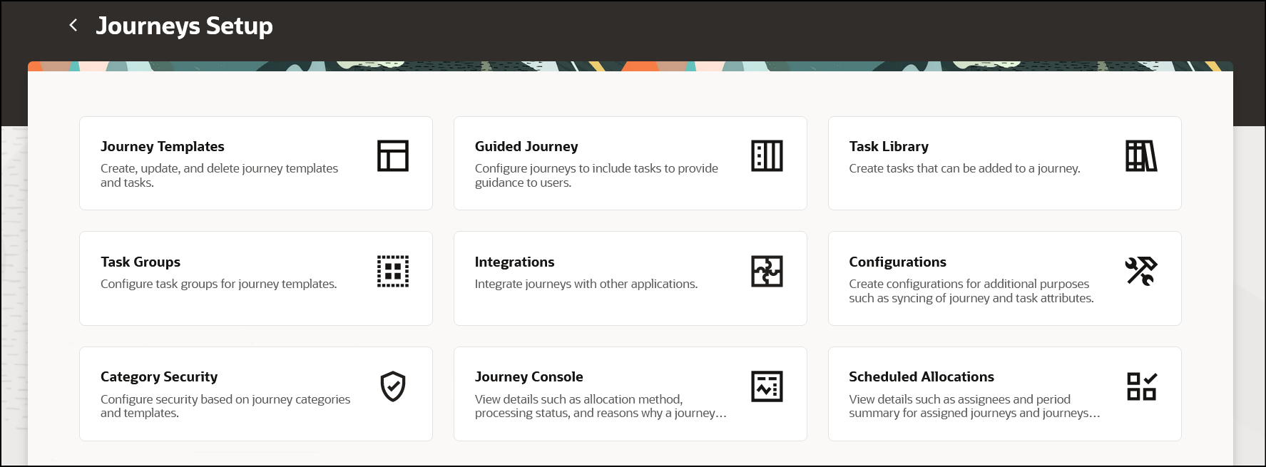 Journey Setup Pages