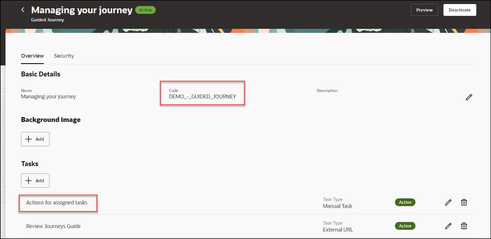 Configure Guided Journey and Tasks