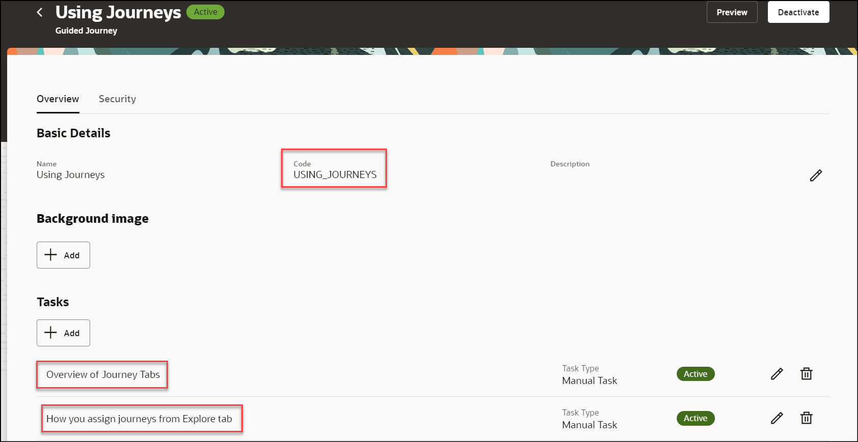 Configure Guided Journey and Tasks