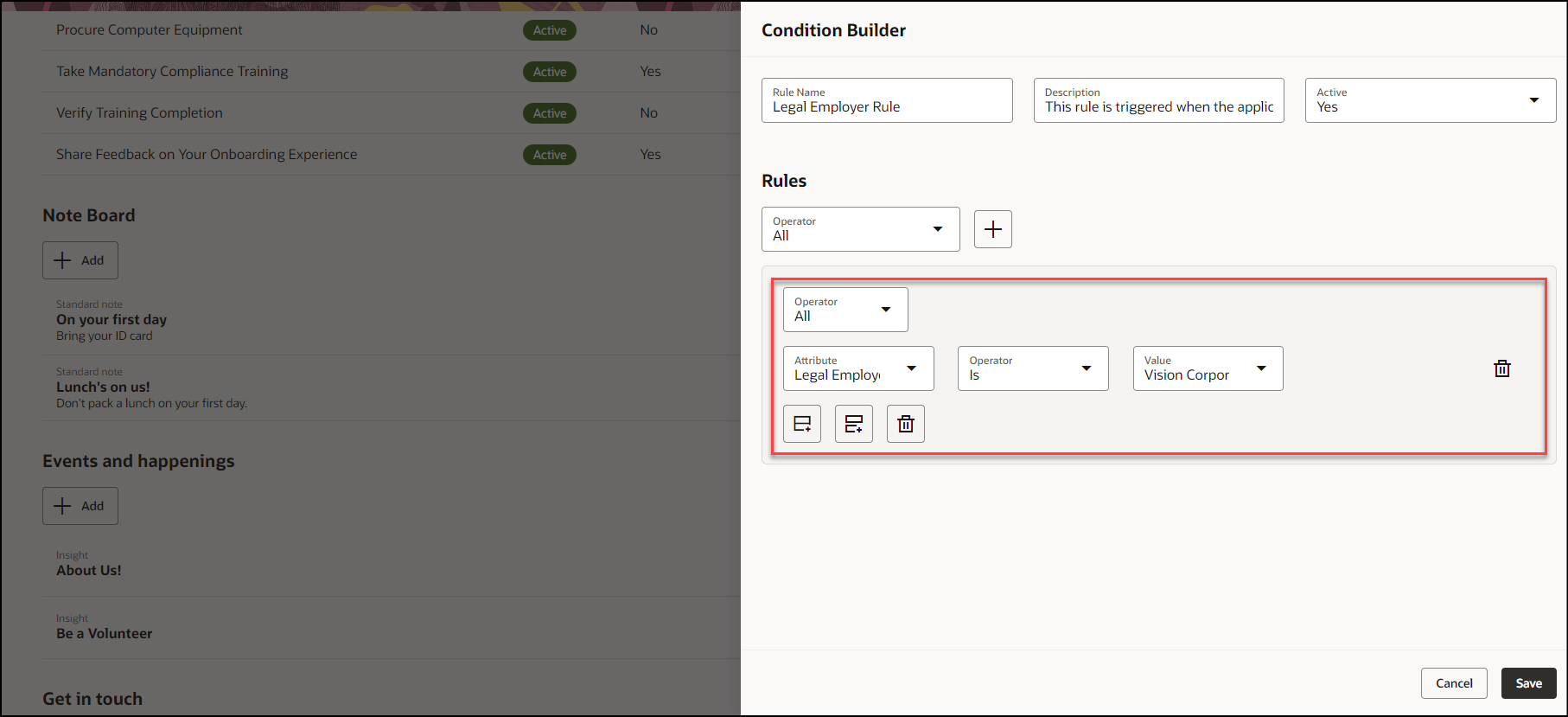 Configure Person Criteria Using Rule Builder