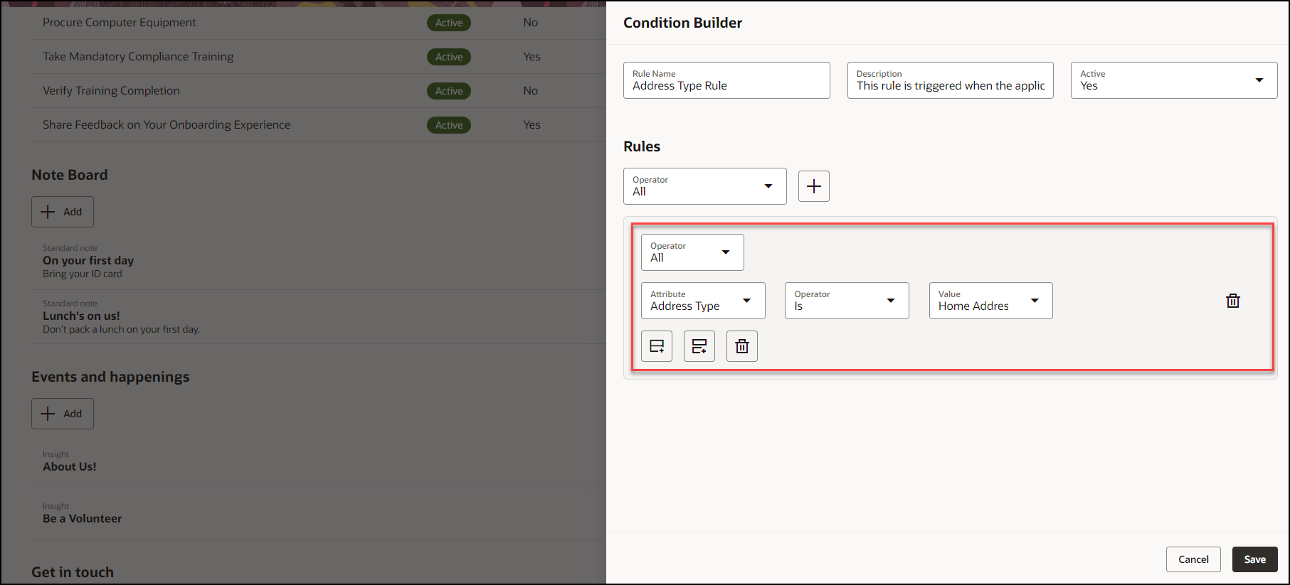 Configure Object Criteria Using Rule Builder