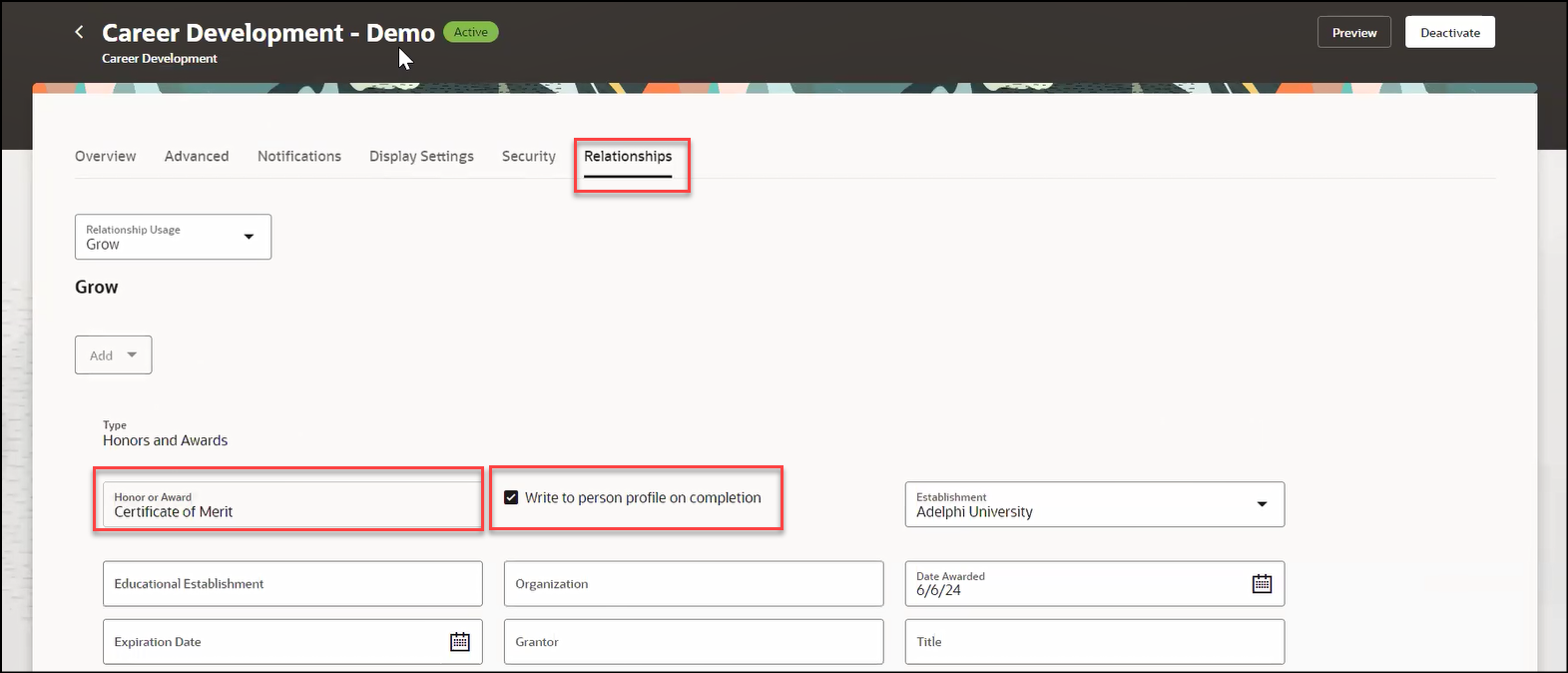 Configure Write to Person Profile on Journey Completion