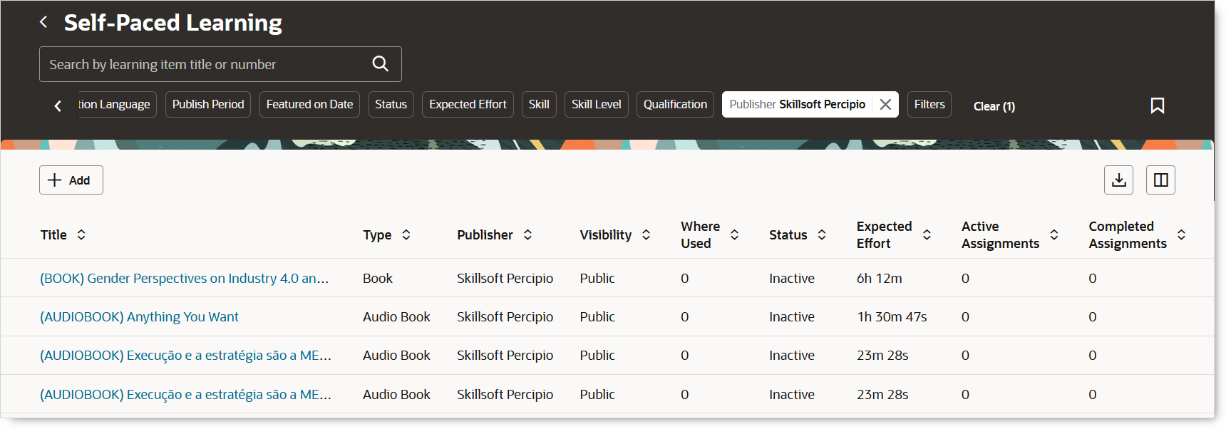 Self-Paced Learning Filtered by Publisher