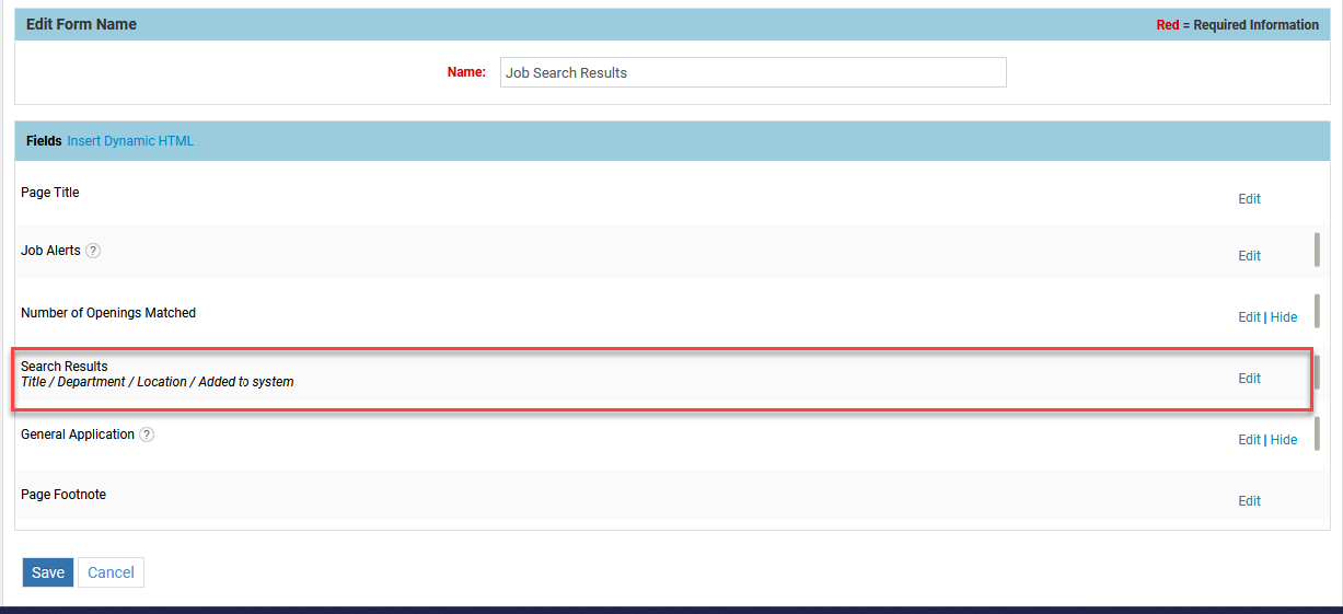 Adding Secondary Location as one of your fields in your Search Results
