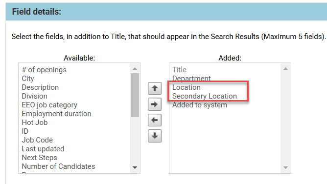 Add Secondary Location under your Location field