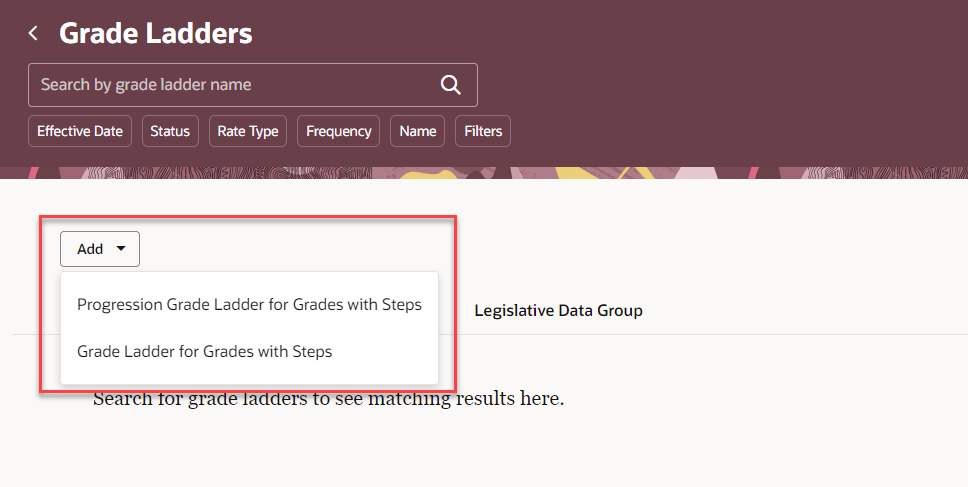 Split button for adding grade ladder or progression grade ladder