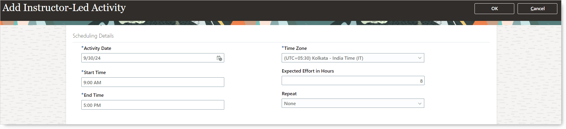 Automatically Populated Expected Effort