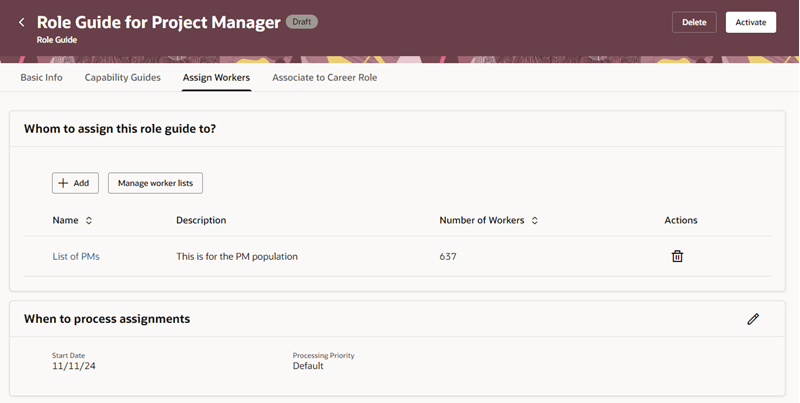 Assign workers