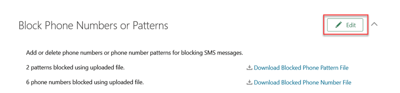 Blocking Phone Numbers or Patterns