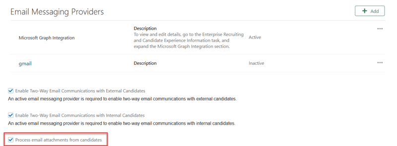 Configuration for Enabling Email Attachments