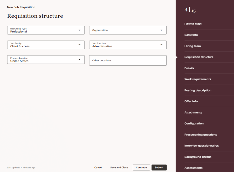 Requisition Structure 