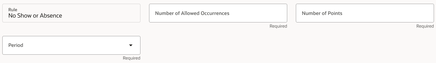 No Show or Absence Parameters