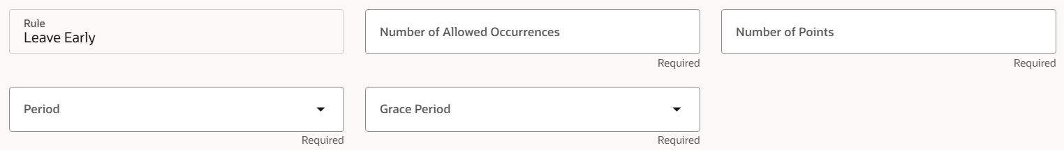 Leave Early Rule Parameters