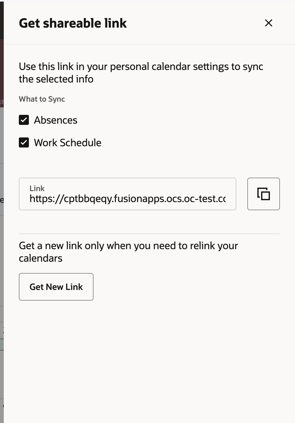 Get Shareable Link Drawer
