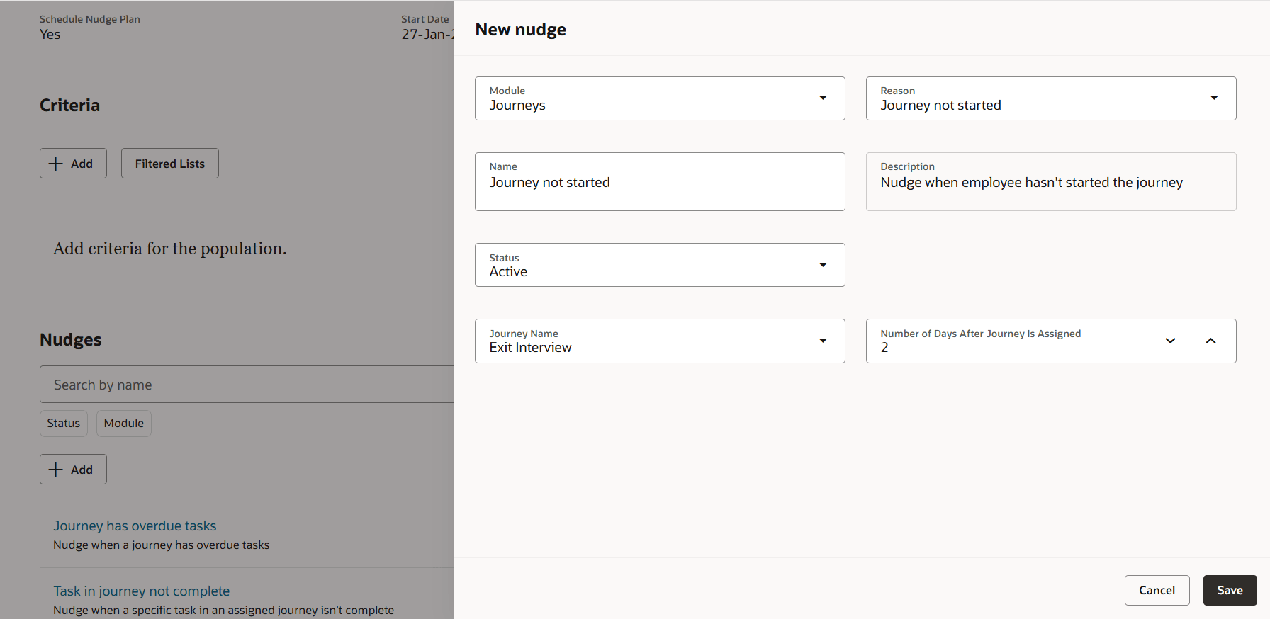 Create Nudge in a Nudge Plan