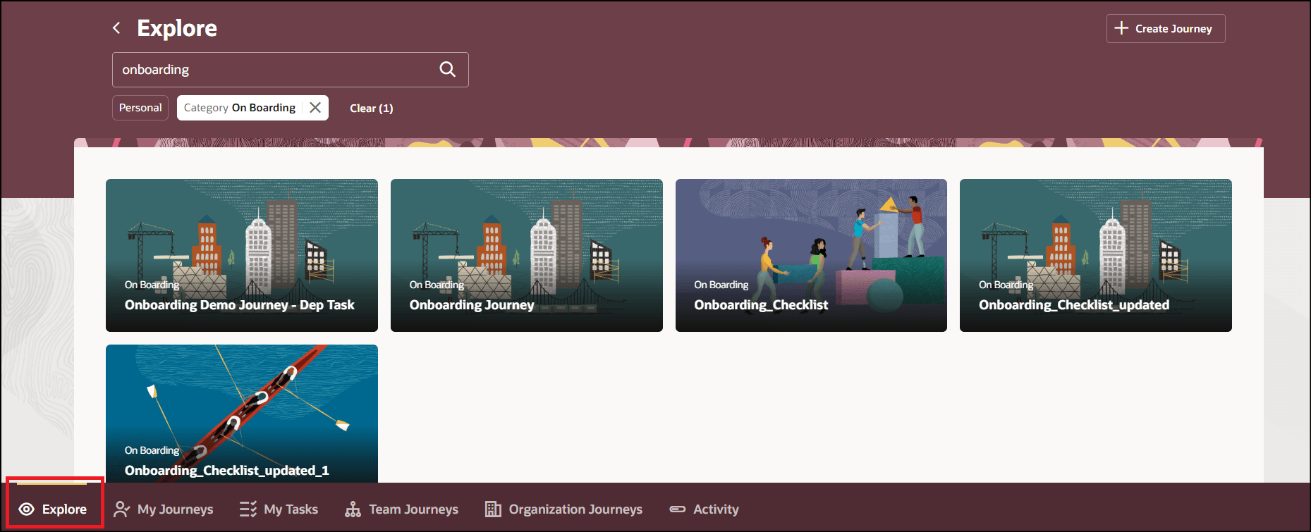 Navigate Back to Explore Tab After Assigning Journey