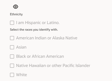 US Ethnicity Masked on a Redwood page