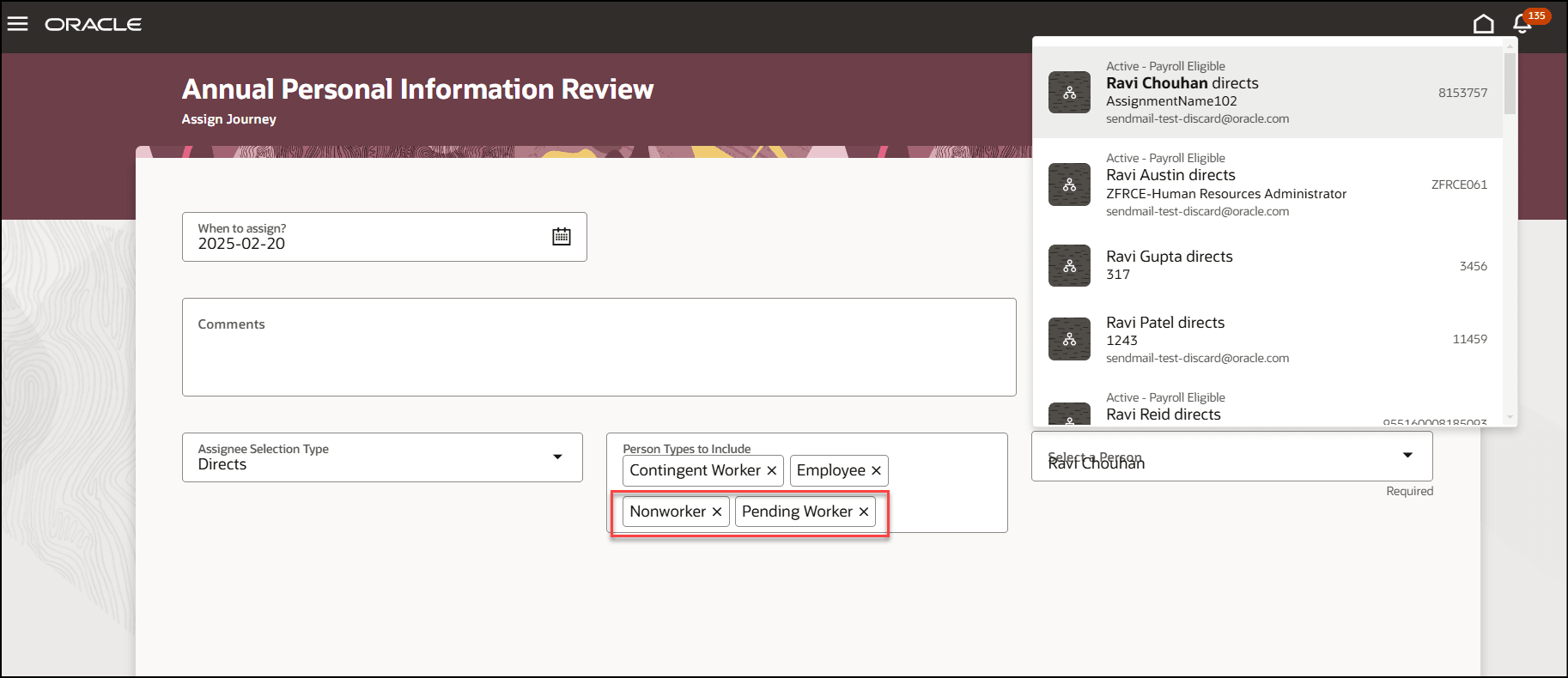 Assign Journey to Nonworker and Pending Worker