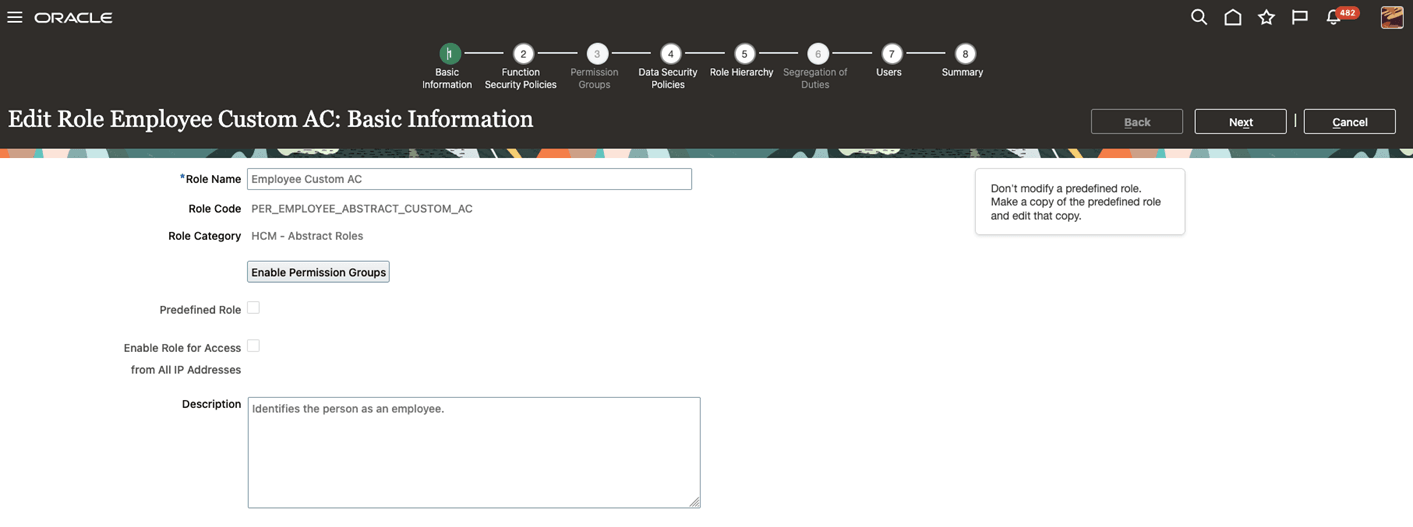 Enabling Permission Groups