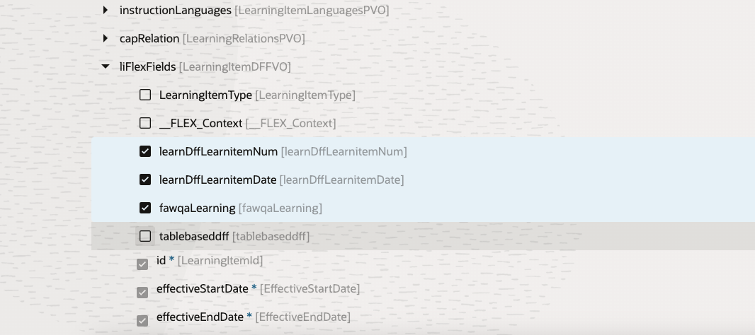 liFlexfields Text Entry and Date Segment Examples