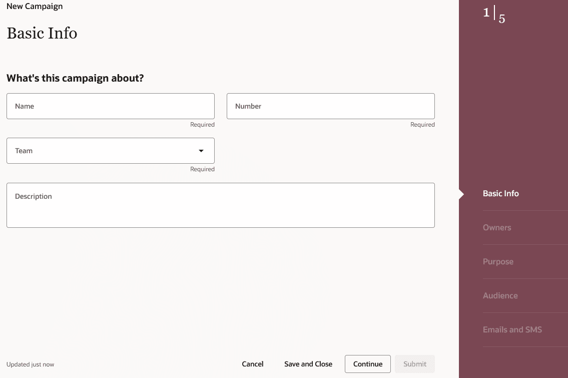 Screen capture shows the Basic Info page