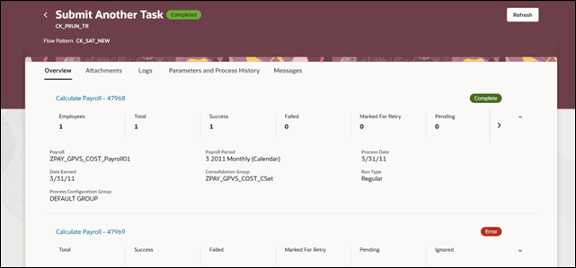 Submit Another Task Flow Page