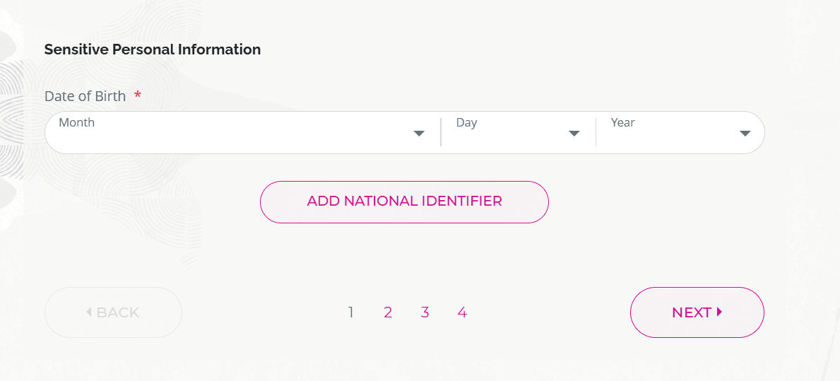 National Identifier HIdden