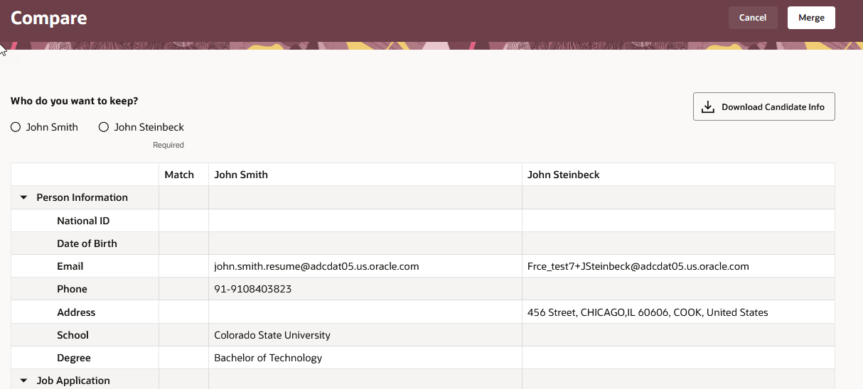 Compare Page